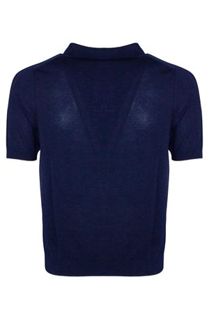 Blue cotton knit polo shirt PT TORINO | TL4SPM220ICH73MGU0360